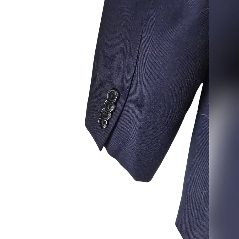 Lauren Ralph Lauren 'Black Label' SLIM FIT Blazer Jacket Mens 41R Navy Blue Wool